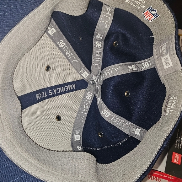 New Era Dallas Cowboys D Logo Sideline Navy/Gray SidePatch 39Thirty Hat size s/m - Picture 3 of 4